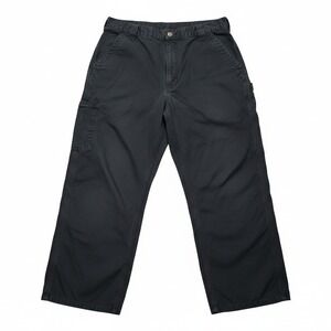 Carhartt B151 BLK Men's Loose Fit Canvas Work Carpenter Pants Black 36x30
